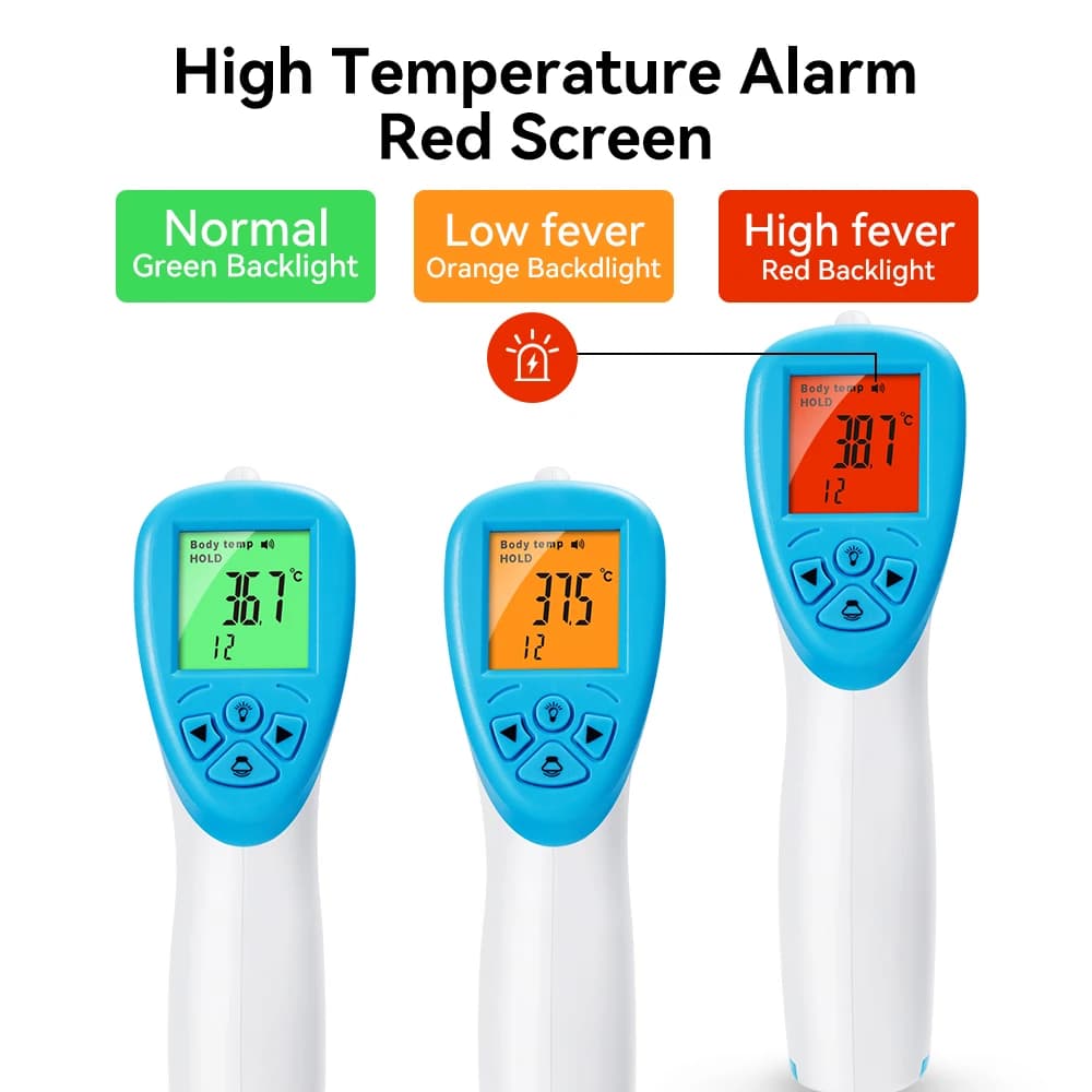 Aicare Digitales Thermometer, elektronisches, berührungsloses medizinisches Infrarot-Thermometer für Babys und Erwachsene, medizinisches