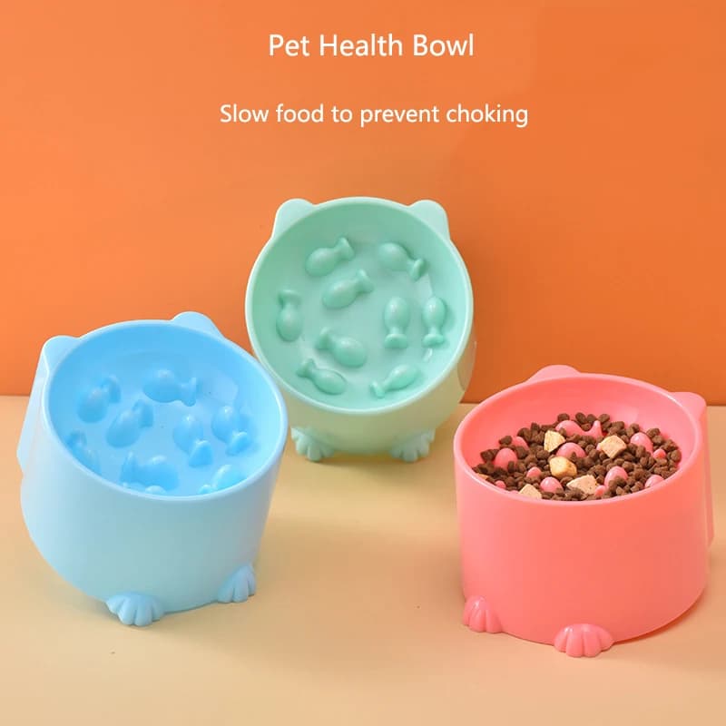 Futternapf für Katzen, kleine Anti-Erstickungs-Schüssel für Katzen und Hunde, Nackenschutz-Design, Futtergerät für Katzen und Hunde,