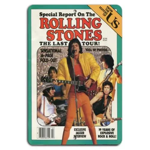 Vintage Rock Tour Magazin-Cover-Schild aus Aluminium