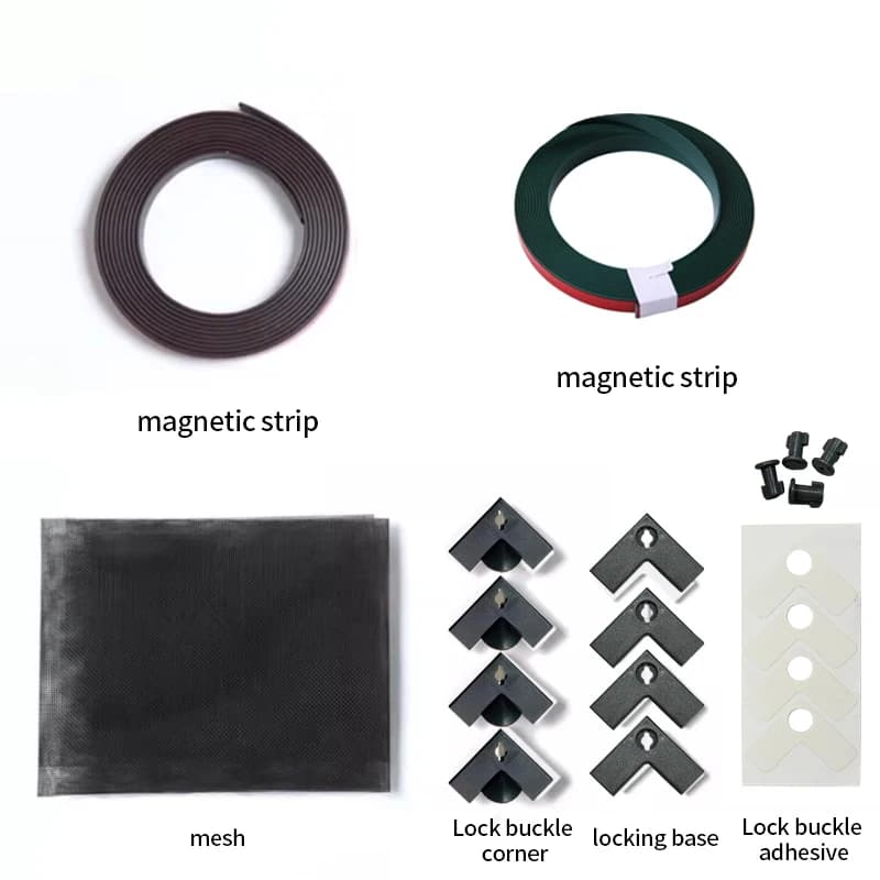 2026 neue winddichte, magnetische Fensterzubehörteile, DIY-Magnetstreifen, PVC-Streifen, unsichtbares magnetisches Moskitonetz für den Sommer