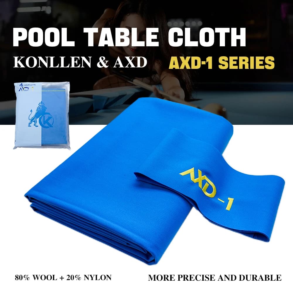 KONLLEN 9ft Billardtisch-Felt, 80/20 Wolle-Nylon-Mischung Billardtisch-Tuch mit Vorgeschnittenen Streifen, Professioneller Ersatz-Felt