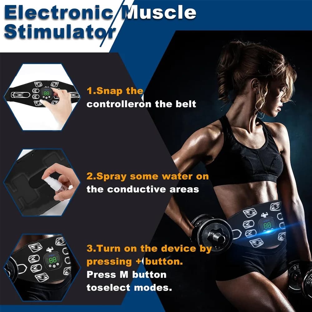 Shaper Taillengürtel zur Bauchstraffung Elektrischer Körpermassagegürtel EMS Muskelstimulator zur Gewichtsreduktion Fettverbrennung