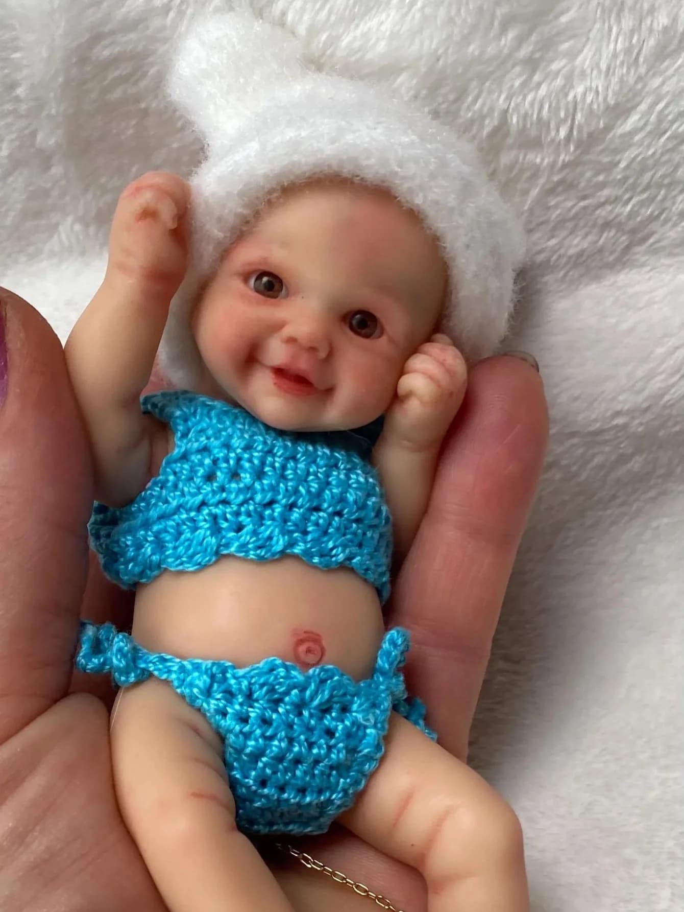 6-Zoll-Reborn-Puppe aus festem Silikon für Mädchen und Jungen, lebensechte süße Puppe für Neugeborene, für Kinder, Geburtstagsgeschenke