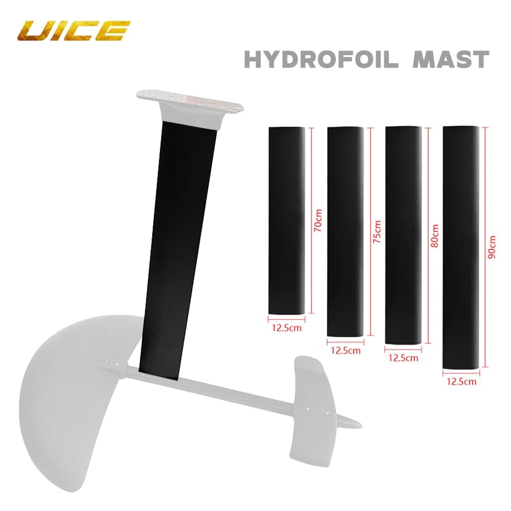 Tragflügel boot integrierter Mast 70/80/85/90cm Aluminium Mast platte Flügel folie Tragflügel boot für Surfbrett Wakeboard Surf folie Zubehör
