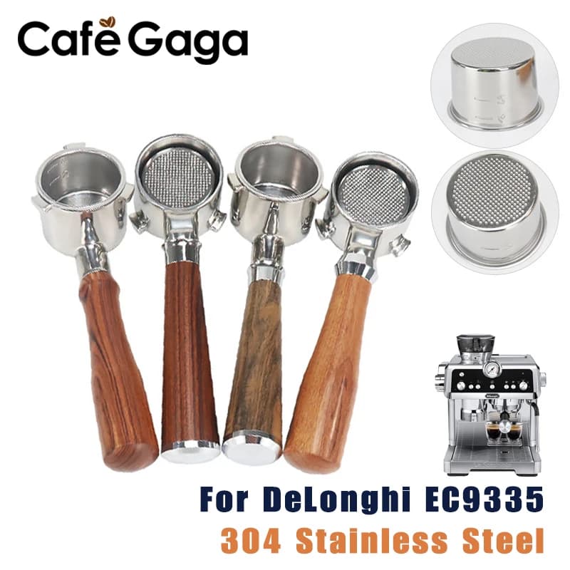 51 mm Kaffee-Siebträger ohne Boden, nackt für Delonghi La Specialista EC9335 EC9155 9-Serie, Espresso-Zubehör, Barista-Werkzeuge