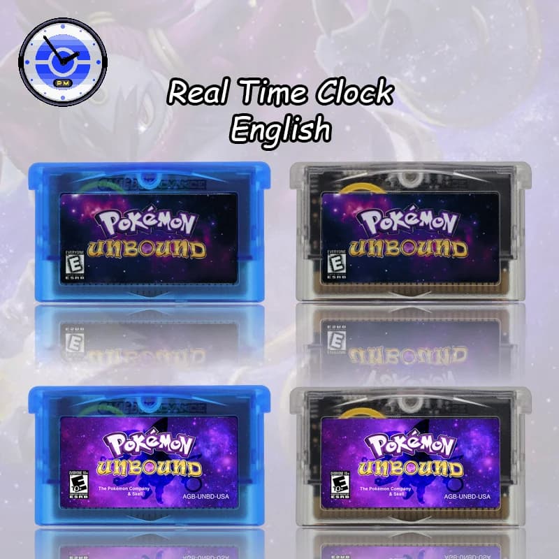 GBA 1M Flash RTC Pokemon Unbound V2.1.1 Videospielkassette mit Akku Hochwertige USA-Version für GBA/NDS