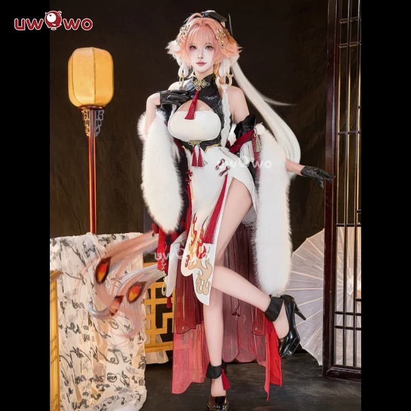 AUF LAGER UWOWO Changli Cosplay Kostüm aus dem Spiel Wuthering Waves, Chinesischer Stil Fanart Cosplay Outfit, Halloween-Kostüm