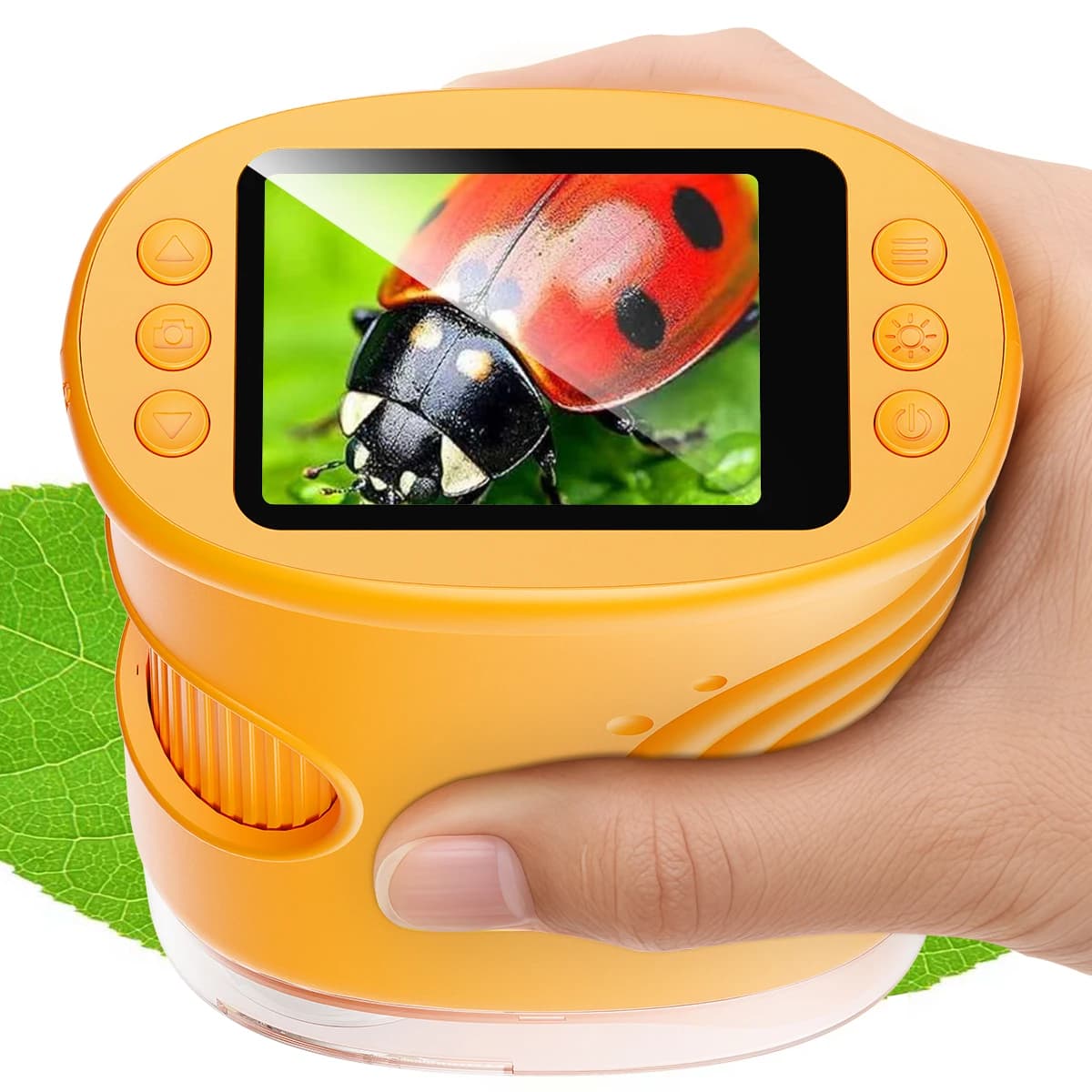1000X Handmikroskop für Kinder, 2,0-Zoll-Bildschirm, wiederaufladbar, Mini-Taschen-Digitalmikroskope, tragbar, Edu-Geschenk, Kinder, Studenten
