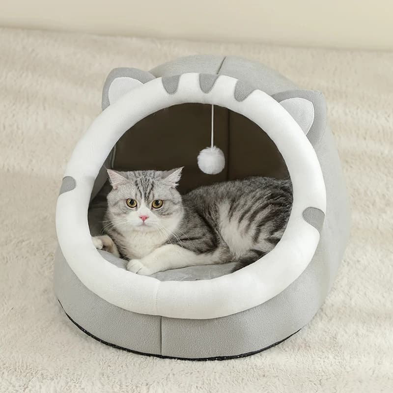 Super Katzen bett warmes Haustier Haus Kätzchen Höhle Kissen Katzen haus warm schlafendes Hunde korb Zelt kleine Hunde matte liefert Bett für