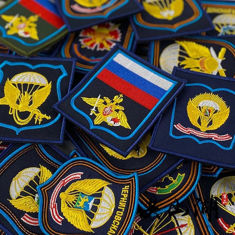 Russische Armee-Armbinde, VDV Luftlandetruppen-Abzeichen, Farbig Besticktes Abzeichen