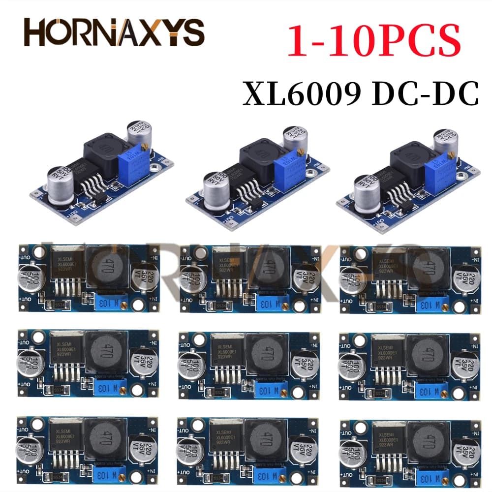 1-10PCS XL6009 4A Boost Converter Step Up Einstellbar 15W 5-32V zu 5-50V DC-DC Netzteil Modul LM2577 Step-up Modul