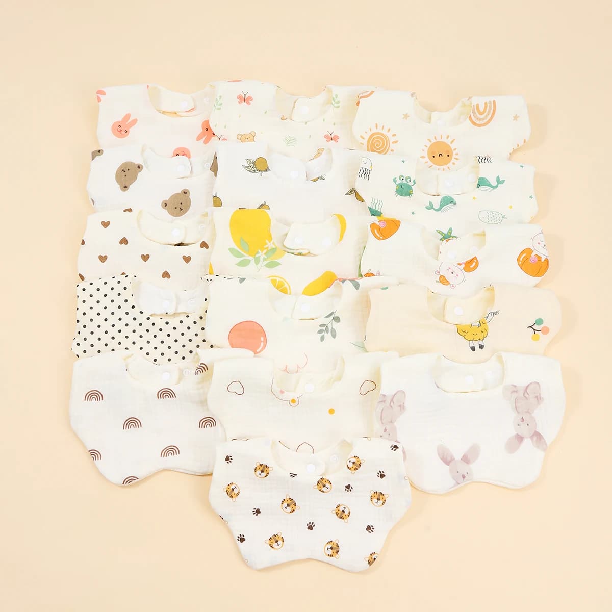 8-teiliges, superleichtes Baby-Lätzchen für Mädchen und Jungen, Zahnen-Baby-Lätzchen, Neugeborenen-Lätzchen, passend für Säuglinge und Babys