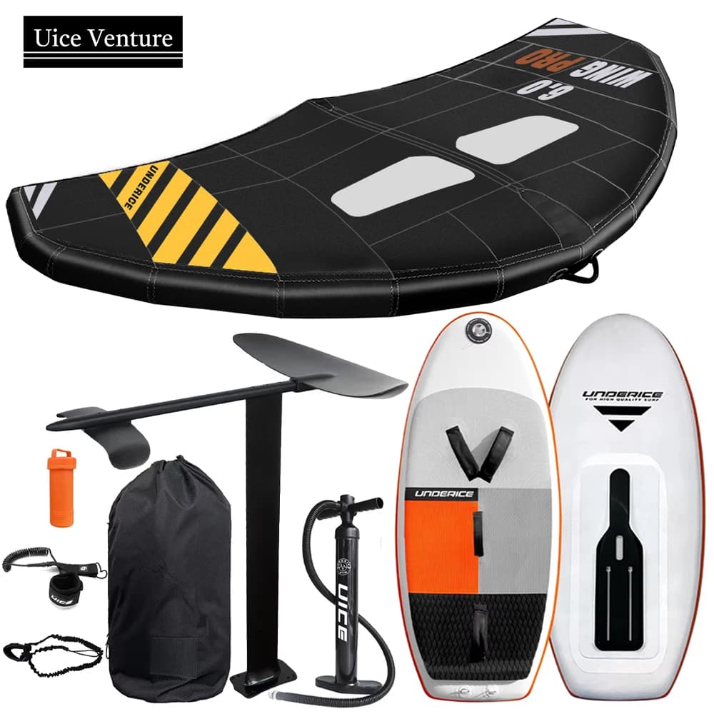 6.0 ㎡   Surfing Wing Foils Hydrofoil Wind Set 105L/104L Foilboard mit Hydrofoil, Pumpe, Armband