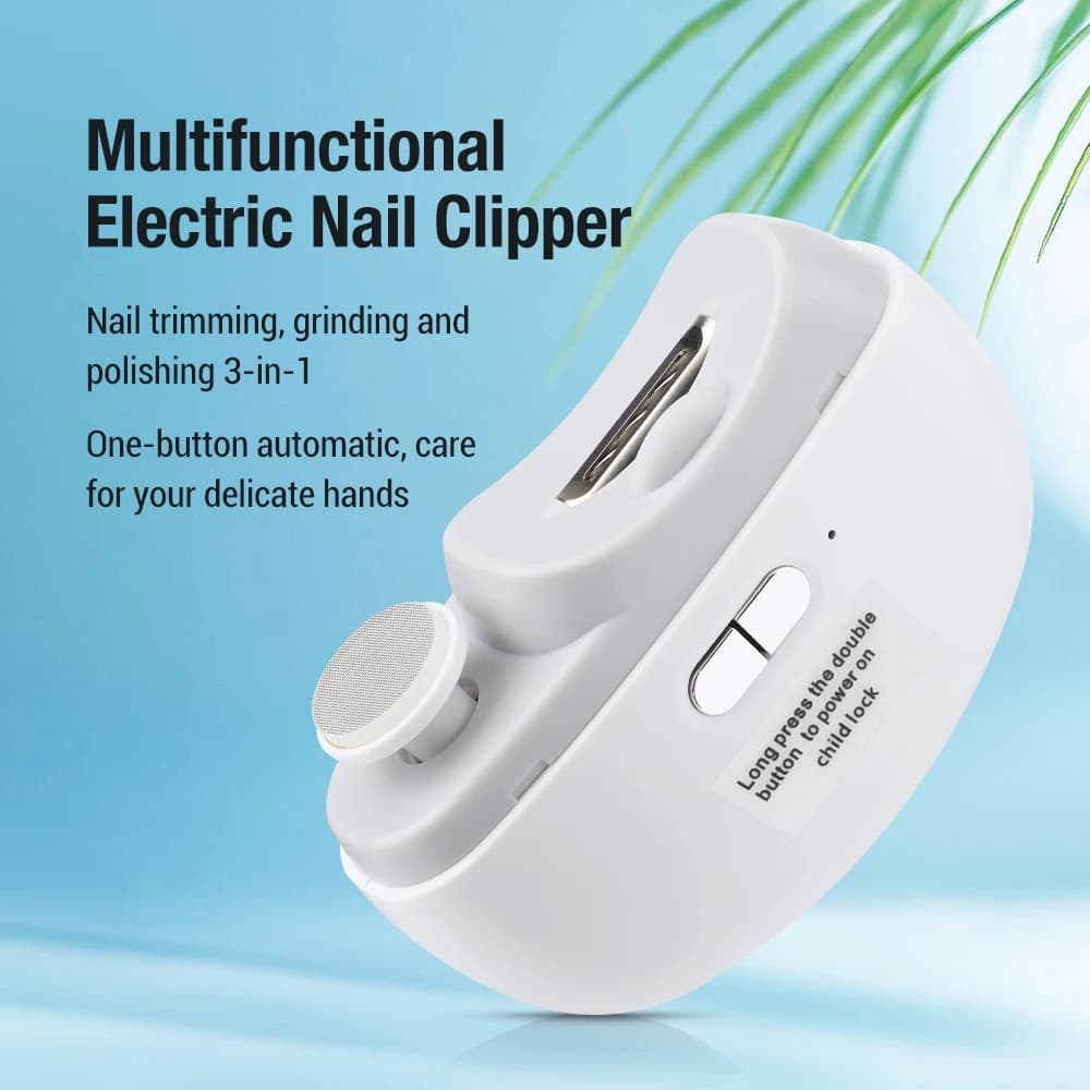 Elektrischer nagel knipser automatischer nagels chl eifer für kinder erwachsene nagel poliers ch neider usb laden mini palme maniküre werkzeug