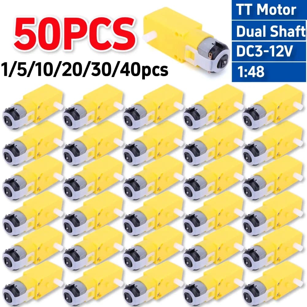1-50 Stück TT Motor 130motor Doppelwellen-Getriebemotor für Smart Car Roboter Arduino DC3-12V Getriebemotor mit EMC