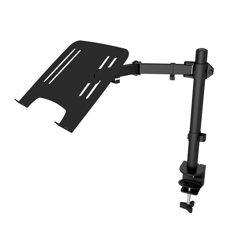 2 IN 1 Monitor Schreibtisch Montieren Voll Einstellen Stehen mit Extra Laptop Fach für Laptop Notebook bis zu 17 "und Bildschirm bis zu 32" M051C