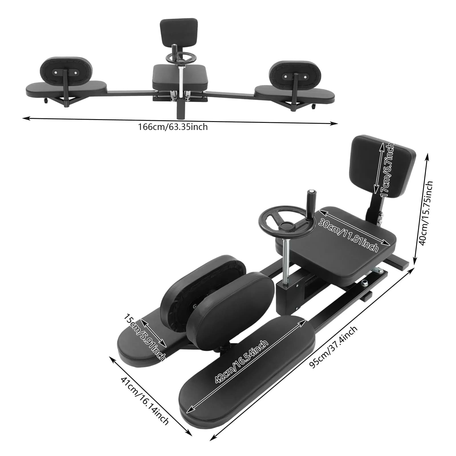 Verstellbarer Beinstrecker, Split-Dehnungsgerät mit Rädern für Ballett, Tanz, Gymnastik und Heimgymnastik