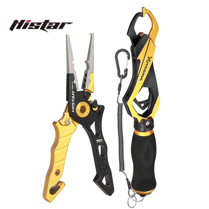 HISTAR Angelzange und Griff, korrosionsbeständig, Luftfahrt, Aluminium, Edelstahl, multifunktionales Werkzeugzubehör
