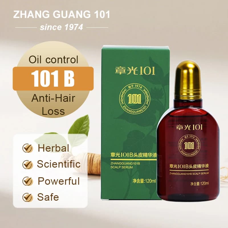 Zhangguang 101B Kopfhaut Serum Leistungsstarke Anti Haarausfall Haar Wachstum 101M 120ML Behandlung Chinesische Medizin Therapie 100% Origina