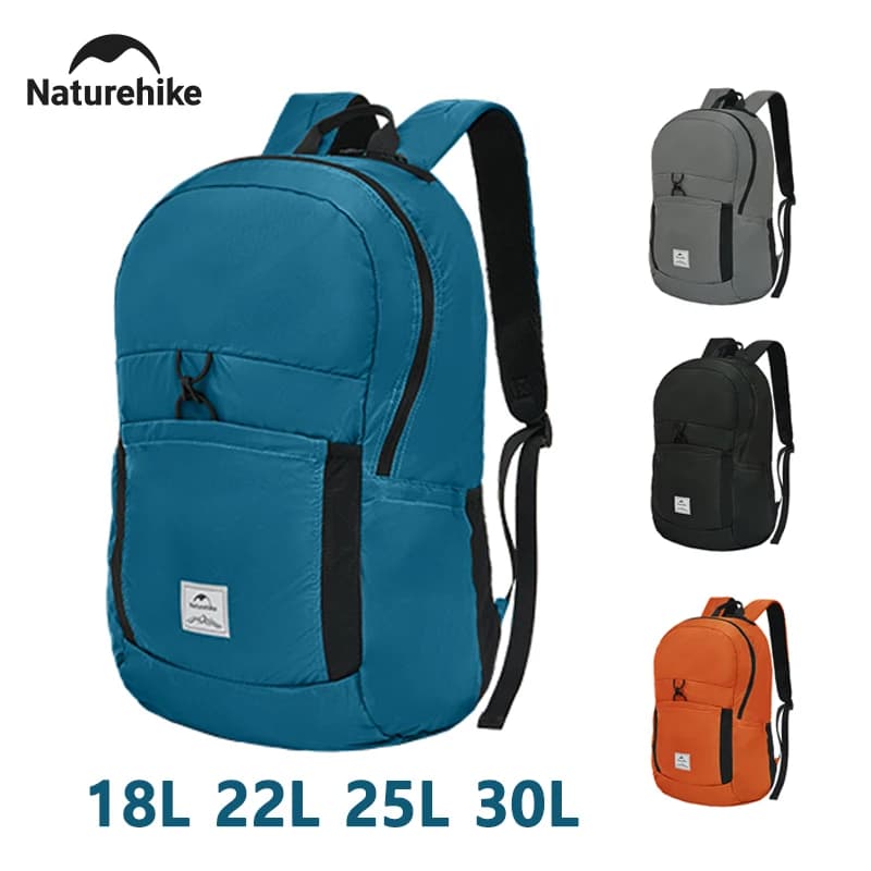 Naturehike Outdoor-Rucksack 18L 22L 25L 30L Ultraleichter Wasserdichter Faltbarer Rucksack für Herren und Damen Camping-Wanderrucksack