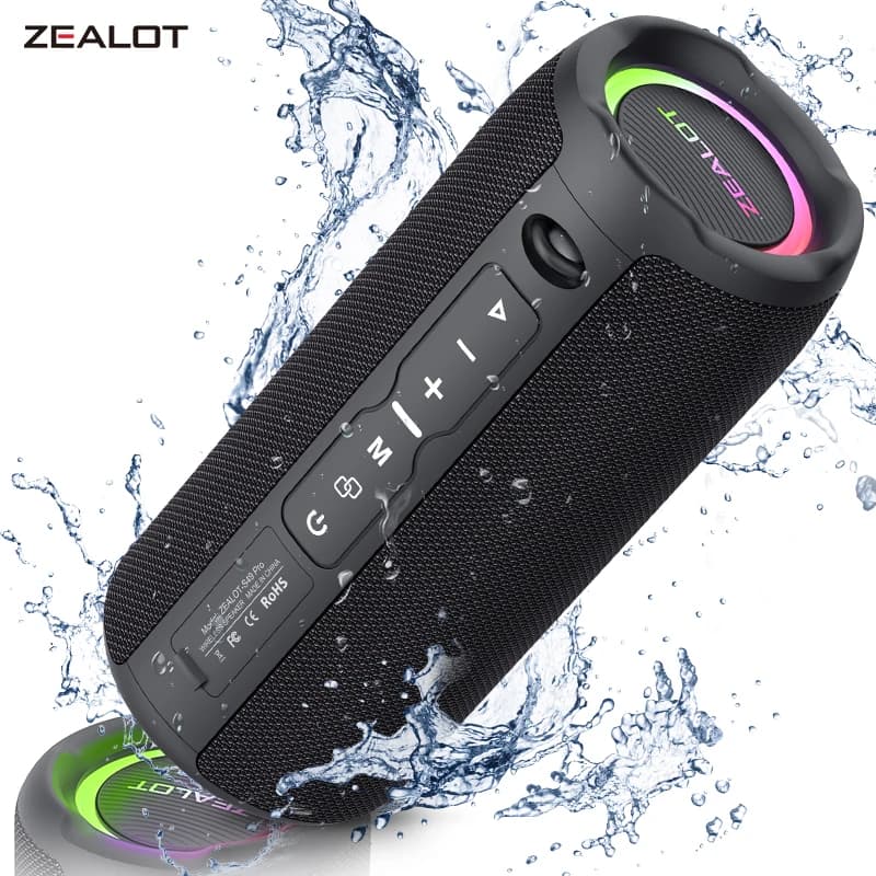 ZEALOT-S49PRO Tragbarer Bluetooth-Lautsprecher, 20 W, IPX6, wasserdicht, leistungsstarke Soundbox, Bass-Boost, Dual-Pairing, echter kabelloser