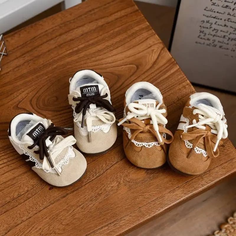 Baby Turnschuhe Kinder Mädchen Weiche Sohle Rutschfeste Casual Laufschuhe Baby Sport Walker Schuhe Spitze Kleinkind Outdoor Flache Schuhe