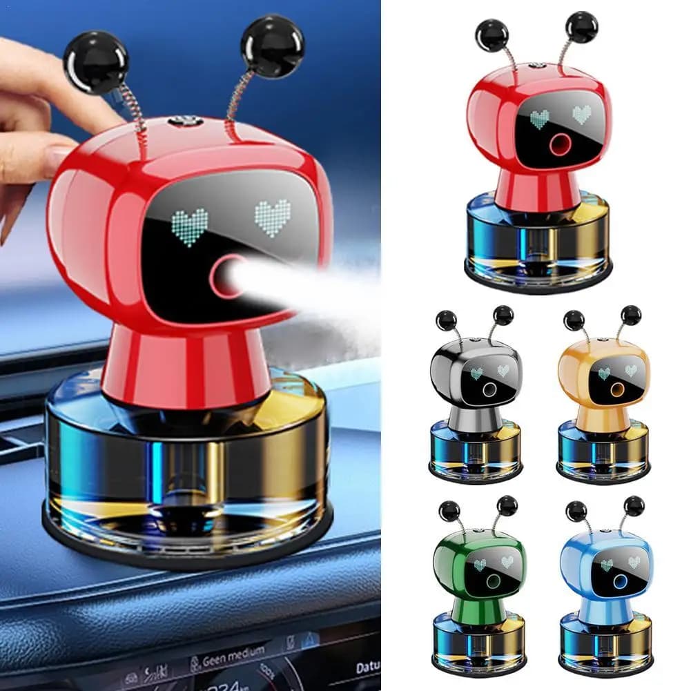 Intelligenter Auto-Lufterfrischer, KI, wiederaufladbar, Auto-Aroma-Diffusor, intelligente Augen, 4 Stufen verstellbar, intelligenter Auto-Diffusor,