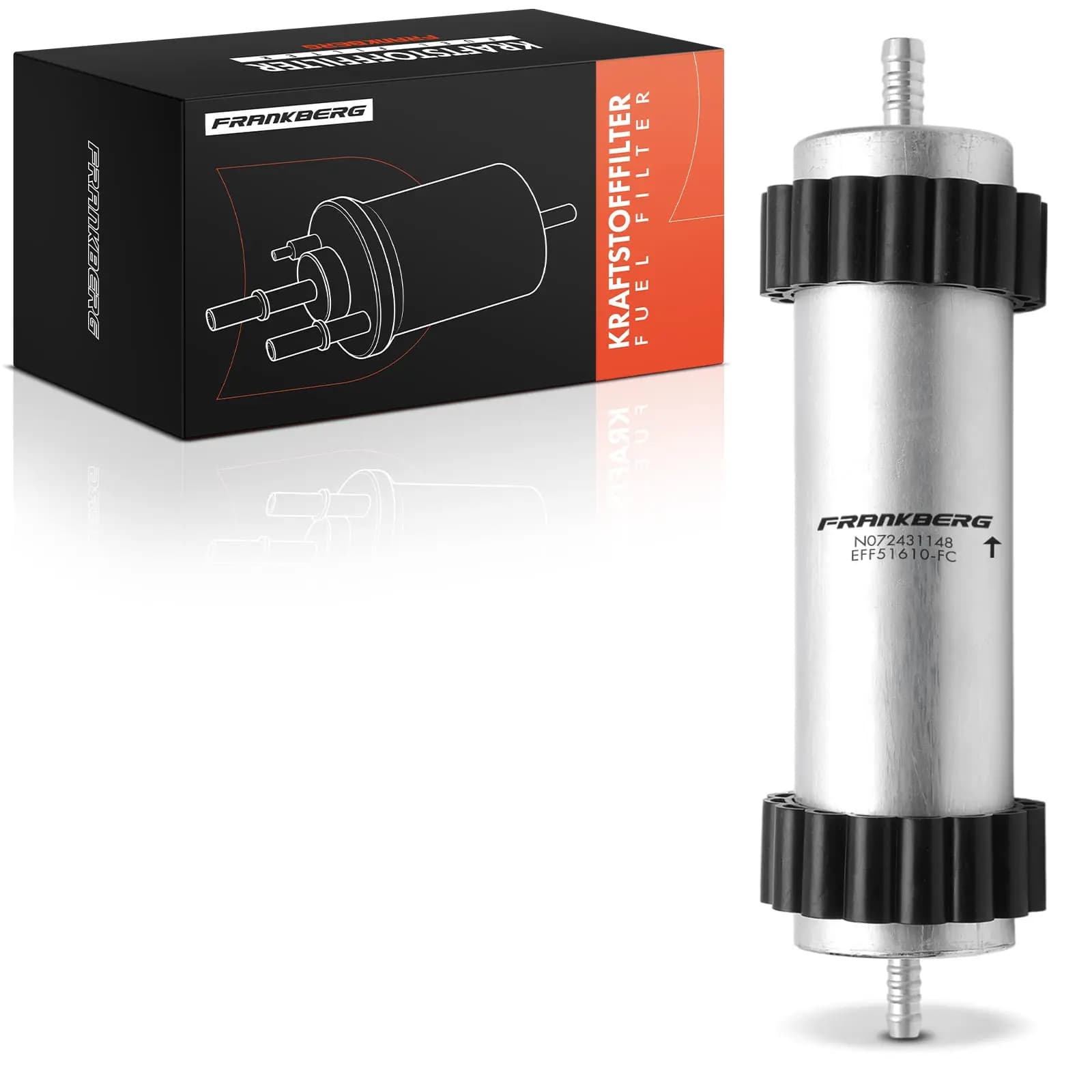 Frankberg 1x Kraftstofffilter für Audi A4 8K 8W A5 8T A6 A7 4G A8 4H Q5 FY Q7 4L 04504438 F026402068 8R0127400A WK6003