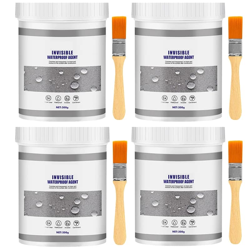 300/600/900g wasserdichter Beschichtung versiegelung mittel transparenter Kleber mit Bürste unsichtbares Anti-Leck-Dach reparatur werkzeug für