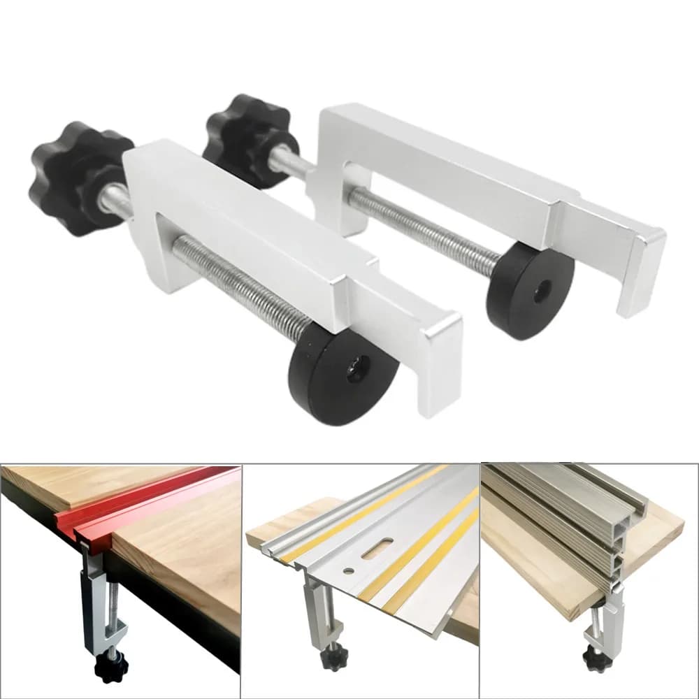 Universal zaun klemmen T-Schlitz klemmen Tisch kreissäge Führungs schienen klemmen Aluminium legierung feste G-Klemme für Werkbank-Holz