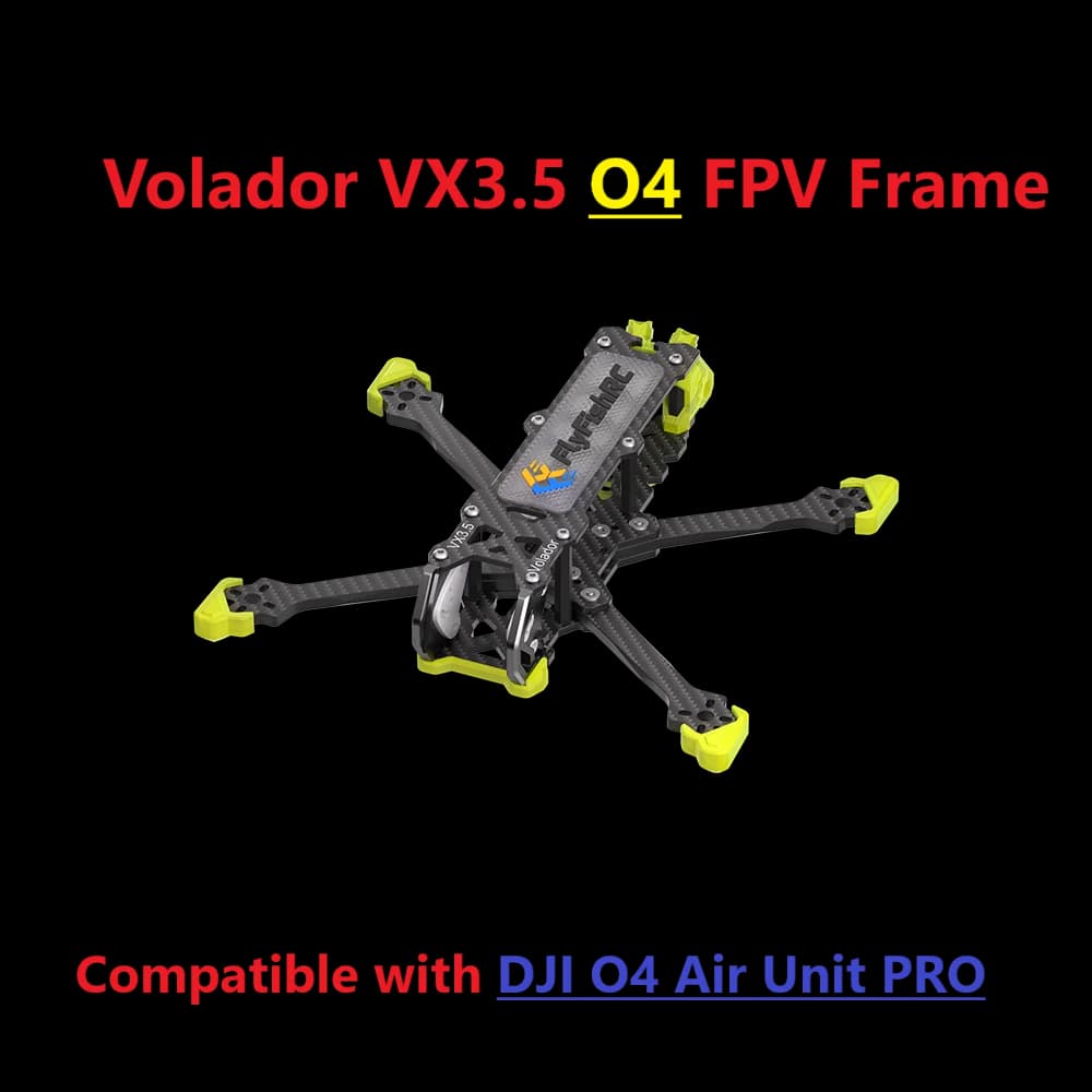FlyFishRC Volador VX3/VX3.5 O4 Pro FPV-Rahmen 3 3,5 Zoll kompatibel mit DJI O4 Air Unit Pro für FPV RC Freestyle Quadcopter Kit