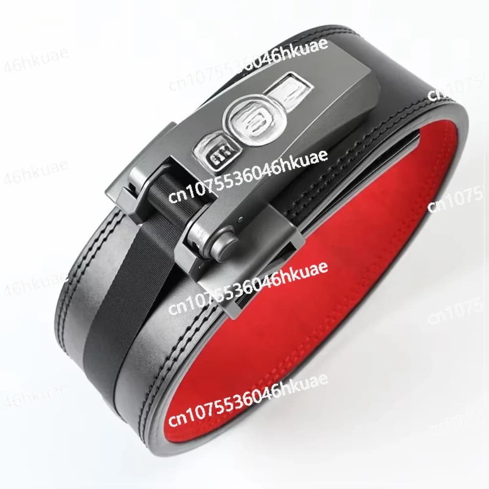 Leder-Gewichtsband für Krafttraining, 13 mm Hebel-Fitnessgurt, Taillen-Gewichtsband für Herren