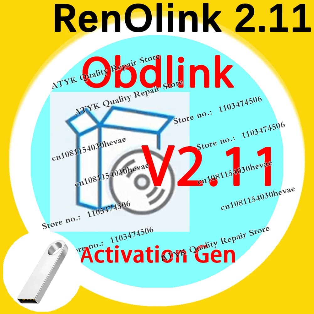 RenOLink 2.11 FÜR Obdlink Renolink Software Diagnose für Autos ECU-Chip-Programmiertool mit Aktivierungsgeneration Autoreparatur-Tuning