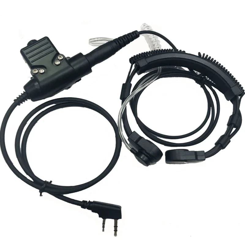 Walkie Talkie Throat Mic, Hochleistungsmikrofon, U94 PTT, Nackenradio, Nato Tactical Headset für Baofeng, Kenwood UV-5R TYT