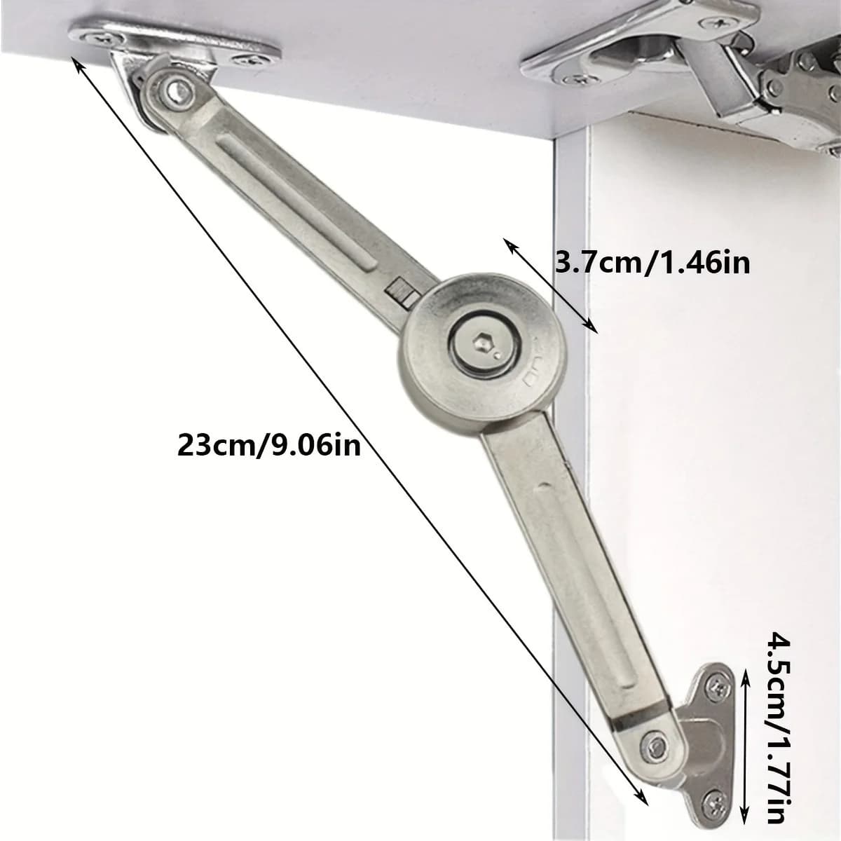Deckelstützscharnier aus satiniertem Nickel, klappbares Deckelstützscharnier mit Absenkautomatik, perfekt für