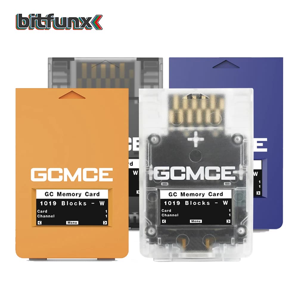 Bitfunx Game Saves Speicherkarte GCMCE FlipperMCE mit OLED-Display für Nintendo GameCube Wii RVL001 Spielekonsole