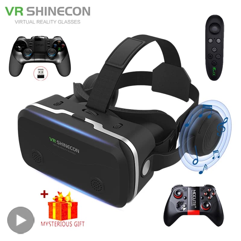Virtual Reality VR Brille 3D Headset Geräte Viar Helm Brille Linsen Smart Für Smartphones Telefon Mobile Kopfhörer Realidade