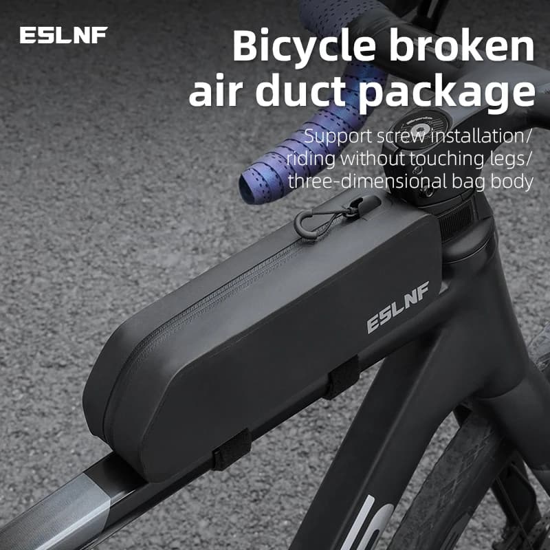 ESLNF Fahrradschlauchtasche, Mountainbike, Rennrad, große Kapazität, Hartschale, wasserdicht, vorderer Lenker, Fahrrad- und Reitausrüstung