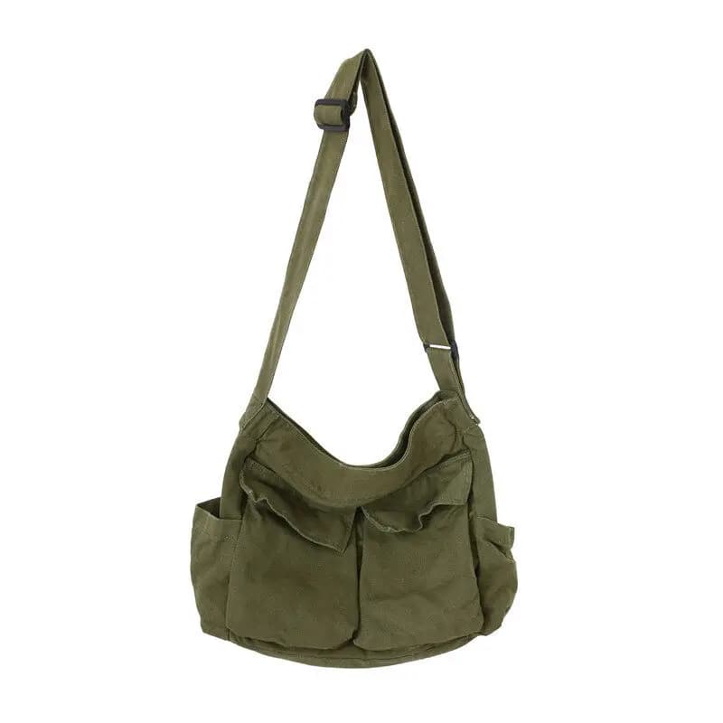 Arbeitskleidung Canvas Umhängetasche Große Kapazität Retro Messenger Bag Neue Student Class Messenger Bag