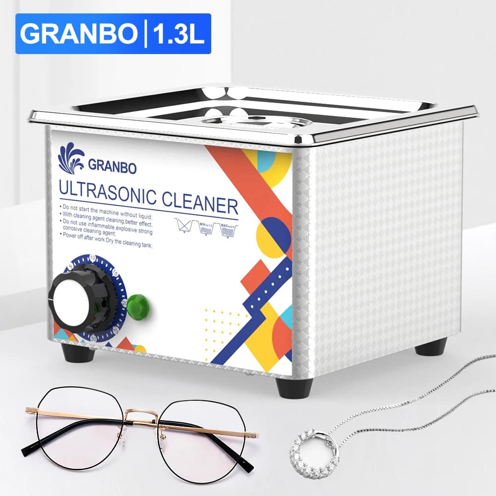 Granbosonic Ultraschallreiniger 800ML 1L 40KHz 35W 60W Einfache Bedienung Schmuck Brillen Make-up Waschmaschine Bad Neues Design