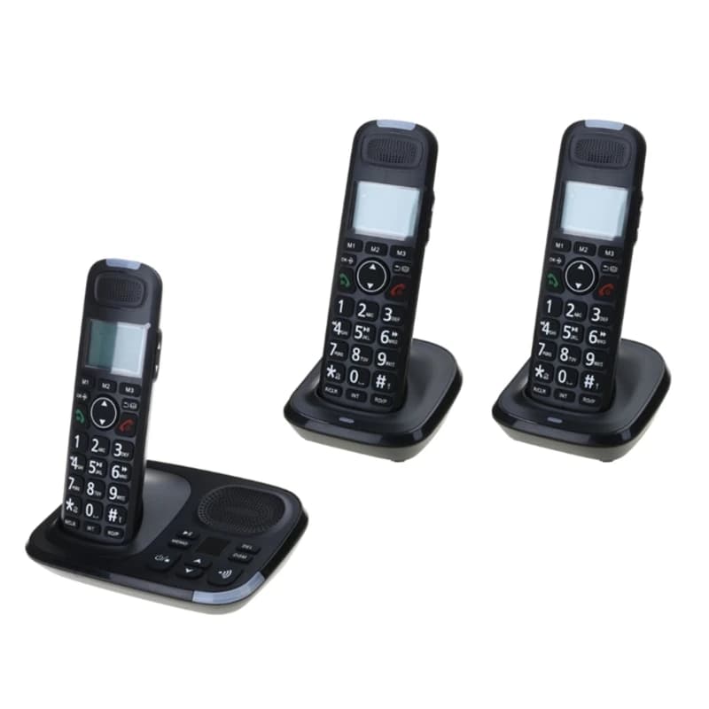 Bestseller -DECT -Kordeltelefon erweiterbar mit 2 Mobiltelefonen für Multi -Room -Kommunikation und einfache Installation