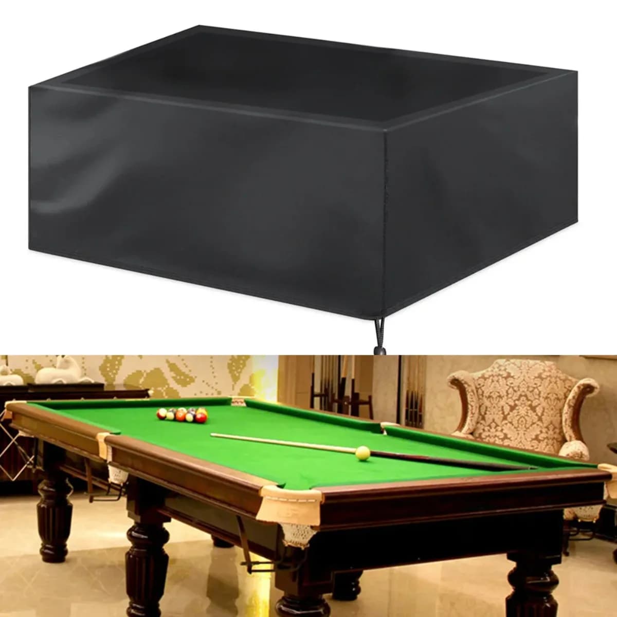 210D Oxford Staubdicht Wasserdicht 7 8 9 Fuß Outdoor Vollpool Solide mit Kordelzug Billardtisch Staubschutz Tischschutz