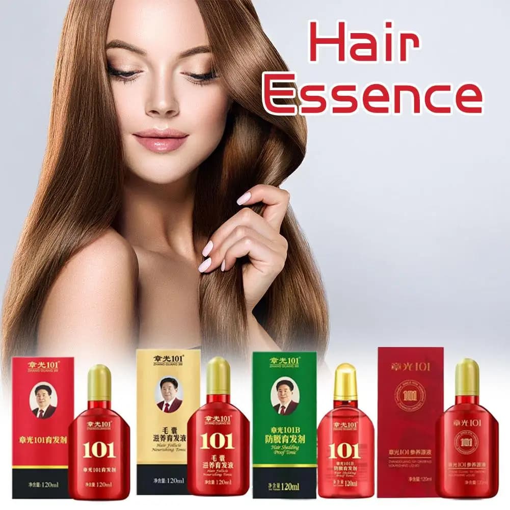 ZHANGGUANG 101 Anti-Verlust-Essenz, 100 % leistungsstarke Kräuterhaar-Nährstoffe, Essenz, Kopfhautpflege, Haarwurzelverbesserung, Haarernährung