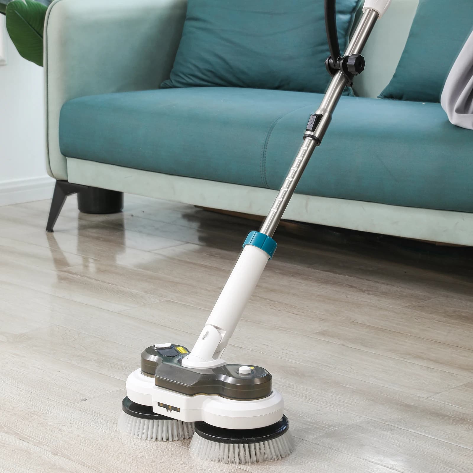 Kabelloser Schrubber und Mopps für die Bodenreinigung, automatische Schleudermopps mit intelligentem Display und LED-Licht, keine Batterie