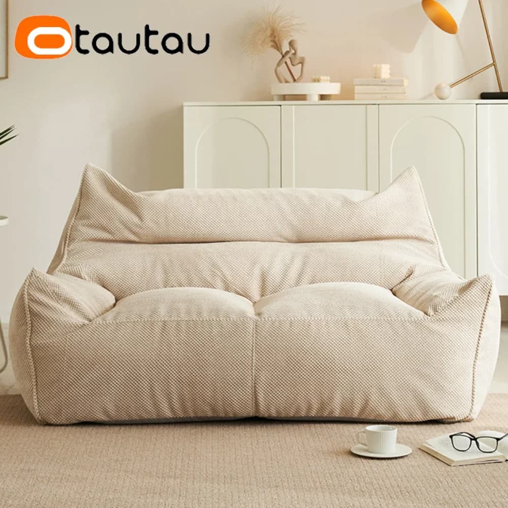 Otautau weiche Waffel 1-2 Sitz Sitzsack Couch bezug ohne Füllstoff Sitzsack Sessel faul Schlafs ofa Liege Ottomane Hocker sf182
