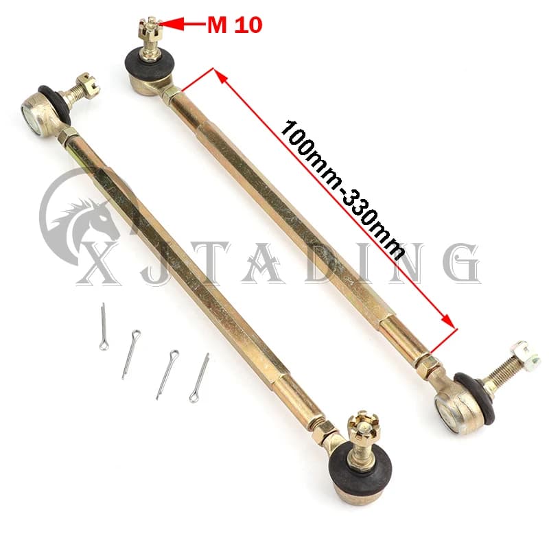 1 paar 100 MM-330 MM Lenkwelle Spurstange M10 Spurstange Kugelgelenk Kit Für 50cc-250cc ATV Go kart UTV Buggy Quad Bike Zubehör
