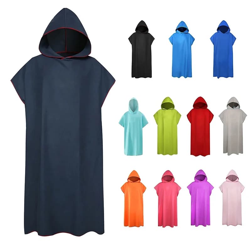 Mikrofaser-Kapuzenhandtuch für Herren und Damen, zum Schwimmen, Strand, Reisen, schnell trocknend, Wickelmantel, Umhang, Badetuch, Bademantel,
