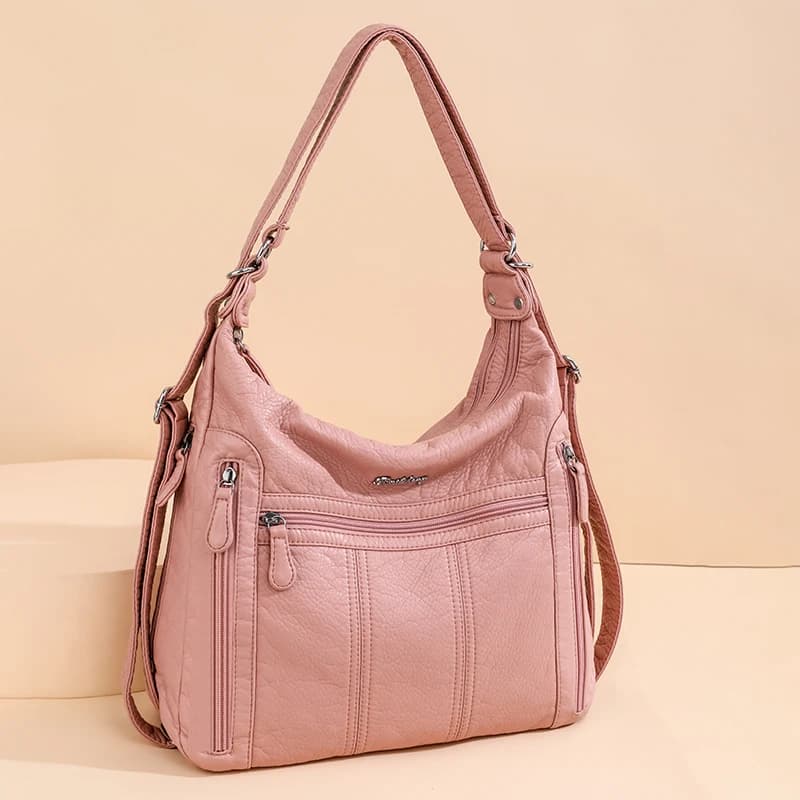 Annmouler 2022 Große Kapazität Frauen Handtasche Pu Leder Umhängetasche Weibliche Multifunktions Schulter Tasche Rosa sac ein haupt femme