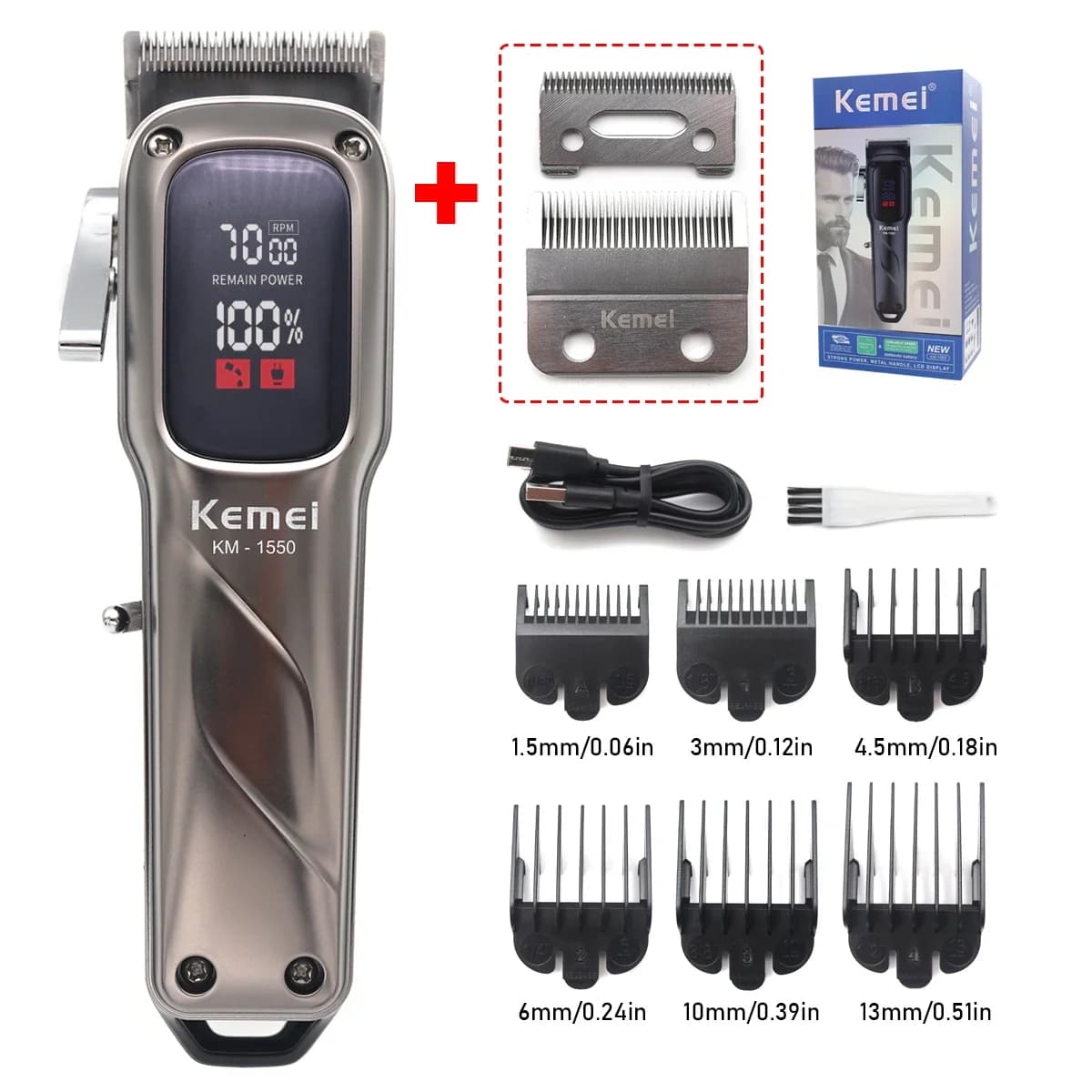 KEMEI Haarschneidemaschine Km-1550 Km-2284 Design Haarschneider Professionelle elektrische Schnitzerei Friseursalon Haarschneidemaschine für