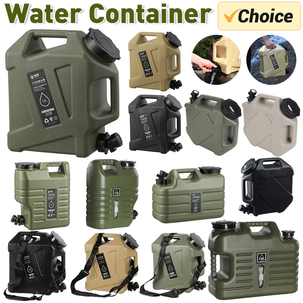 Heißer Camping Wasser behälter große Kapazität im Freien Wassereimer tragbarer Auto Wassertank mit Wasserhahn für Camping Kochen Picknick
